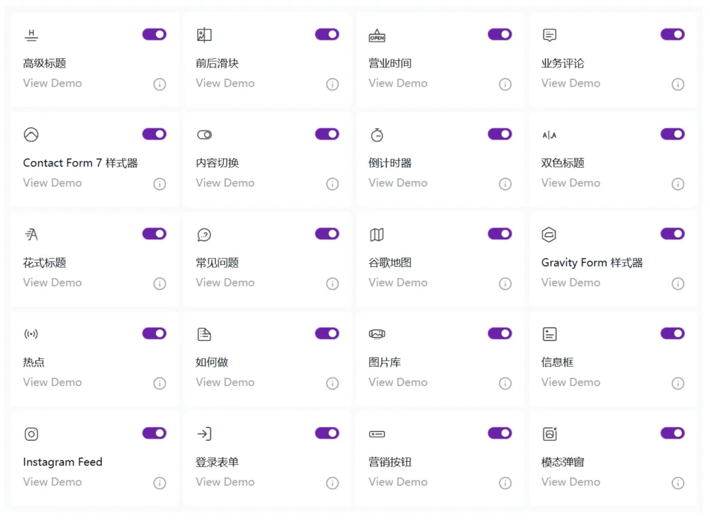 Ultimate Addons for Elementor Pro 部分功能展示