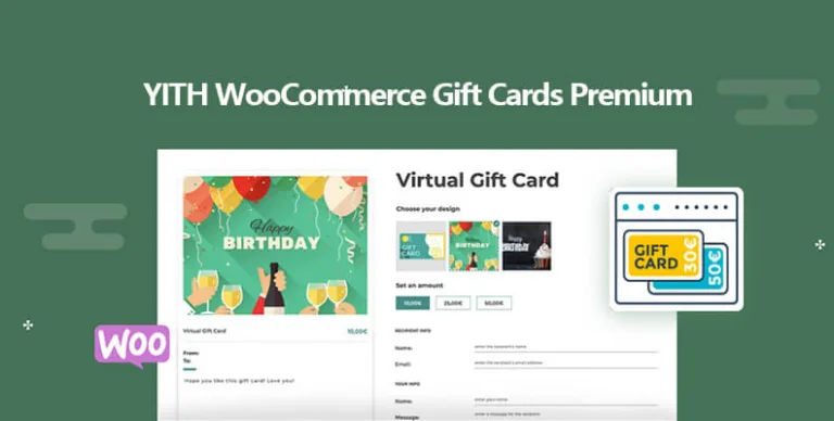 YITH WooCommerce Gift Cards Premium v4.27.0 汉化版 – 礼品卡