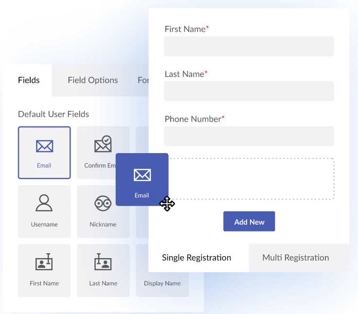 User Registration 拖放生成器 User Registration 拖放生成器