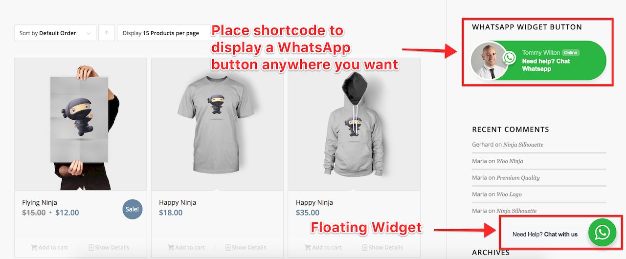 WhatsApp Chat for WordPress 演示 WhatsApp Chat for WordPress 演示