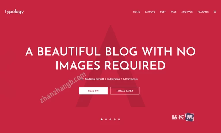 Typology v1.7.6 文字为主的 WordPress 博客主题