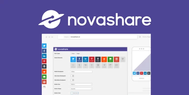 Novashare v1.6.1 汉化版 – WordPress 轻量级社交分享插件