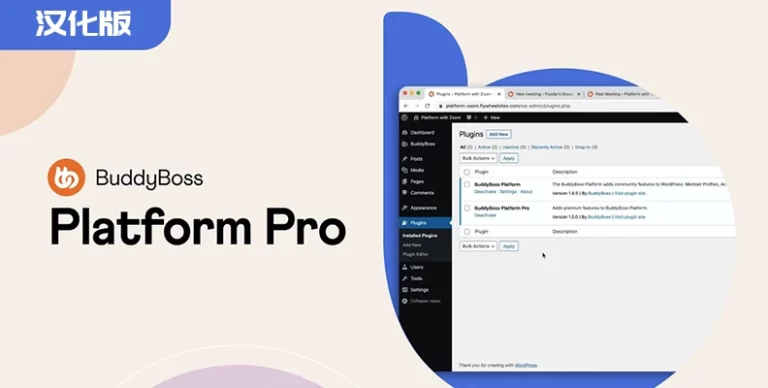 BuddyBoss Platform Pro v2.8.0 汉化版 – WP 社区平台